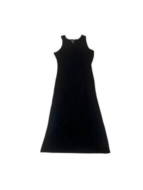 Rachel Zoe Black Tank midi dress Medium ribbed sleeveless Minimalist